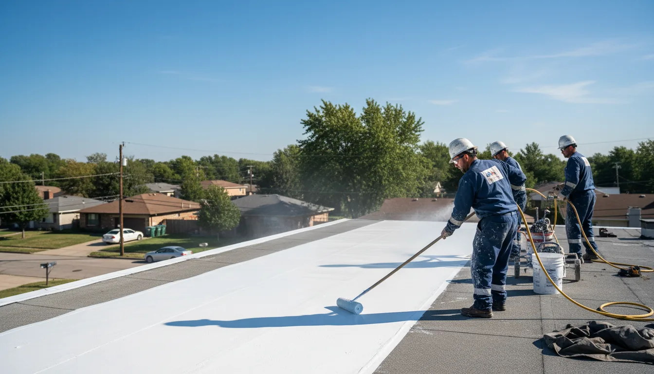 Commercial roof coating in Mcqueeney, TX near me